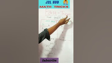 How to find unit digit #shorts #math #j2lhub #unitdigit