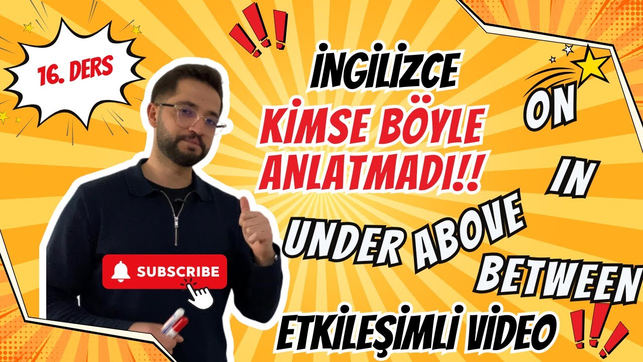 KİMSE SİZE IN ON UNDER ABOVE BETWEEN EDATLARINI BÖYLE ANLATMADI! - Prepositions of Place