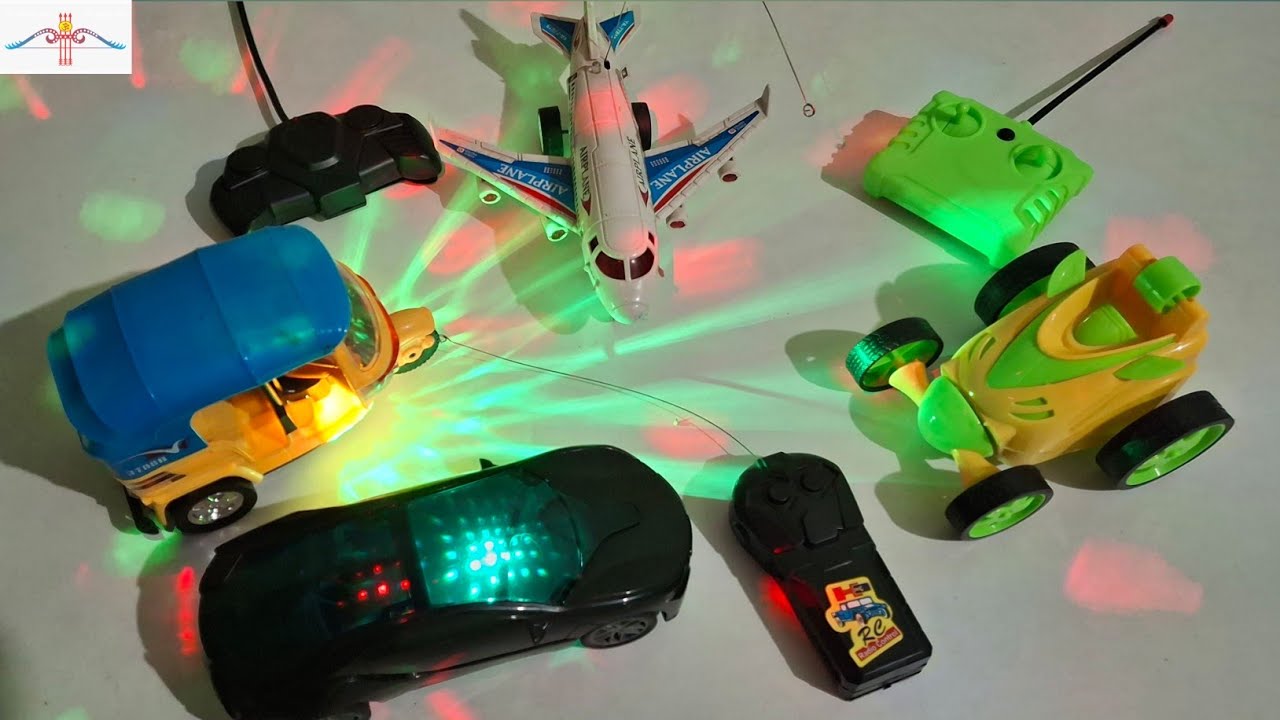 Auto Pilot Toy RADIO CONTROL AIROPLANE UNBOXING AND RC STUNT MINI CAR, TRICYCLE AUTO ...