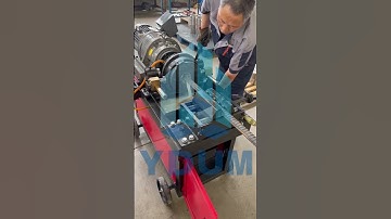 Rebar threading process ~~~ #rebar #machine #rebarcoupler #steelrebar #rebarthreadingmachine