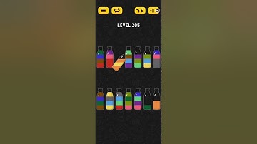 Soda Sort Puzzle Level 205 Walkthrough Solution Android/iOS