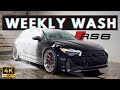 Audi rs6 4k foam wash  satisfying car cleaning asmr