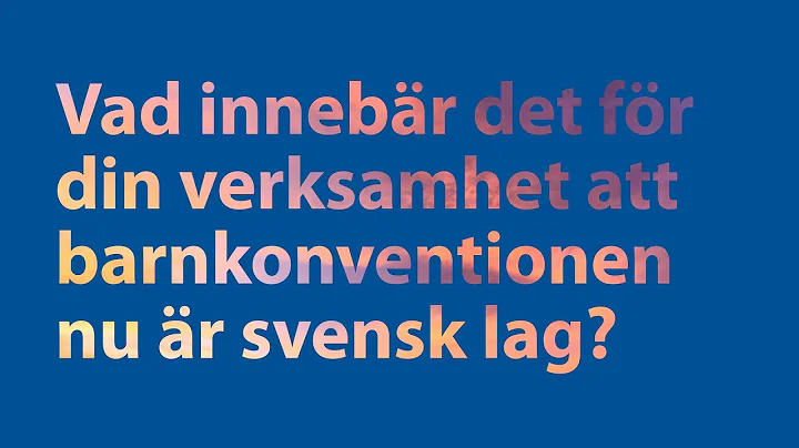 Webbkurs – Barnkonventionen i praktiken