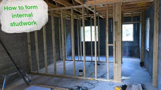 How to form internal timber studwork
