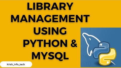 Library Management System Using Python and MYSQL
