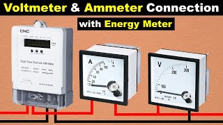 Energy Meter के साथ Ammeter और Voltmeter को कैसे Connect करे @ElectricalTechnician