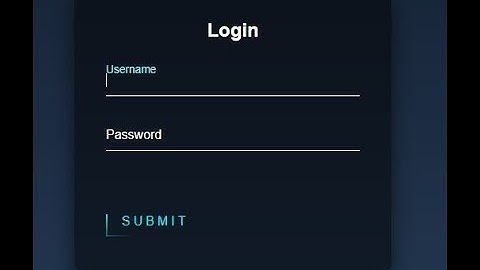 HTML & CSS: Login Form With Floating Placeholder & Light Button