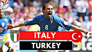 Italy vs Turkey 2-1 All Goals & Highlights ( 2000 UEFA EURO )