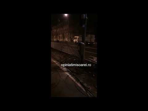 Operatiunea Ghilotina, reluata la Timisoara. O strada din centrul orasului, eliberata de cabluri