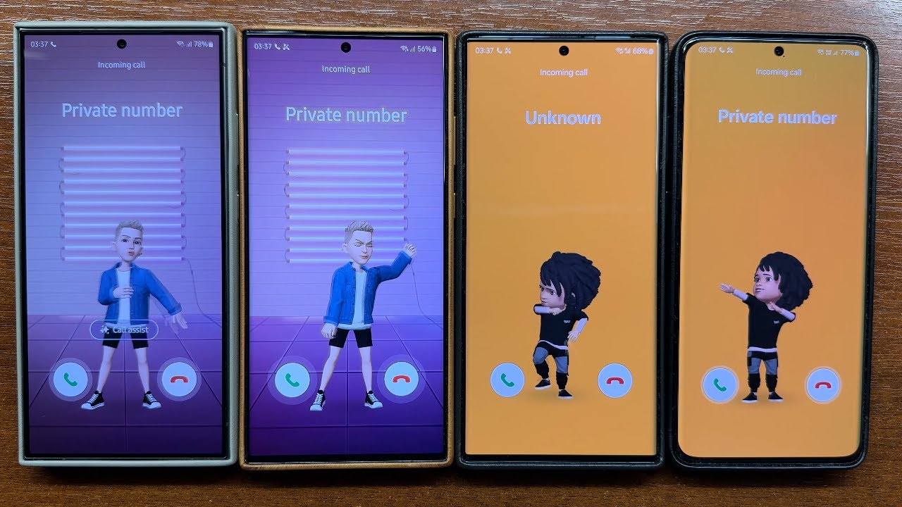 Samsung S24 Ultra + S23 Ultra + S22 Ultra + S21 Ultra No Caller ID Incoming Call Over the Horizon