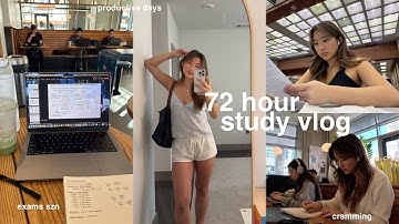 72 hour study vlog | intense cramming, exams season, gym, cafe studying