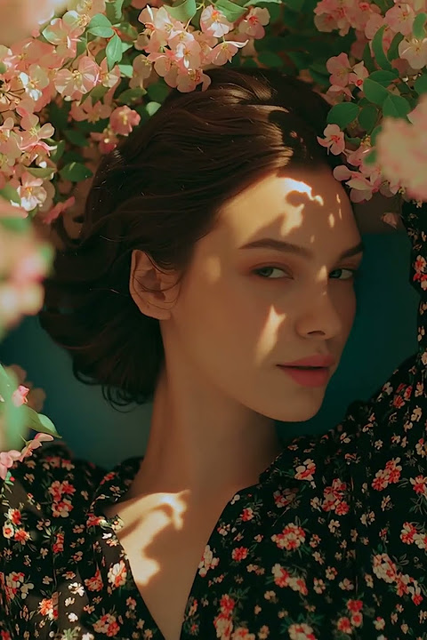 social u3584731992 Portrait of a beautiful woman laying on a floral  be08cc8d 8755 498e a96d 58f3c96
