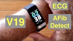 BAKEEY V19 Atrial Fibrillation ECG IP68 Waterproof Health Fitness Band: Unboxing and 1st Look