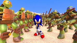 Sonic vs Ninja Turtles - Ultimate Epic Battle Simulator 2