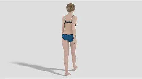 Daz Studio (Daz3D) and 3D Max animation. [Walking loop]