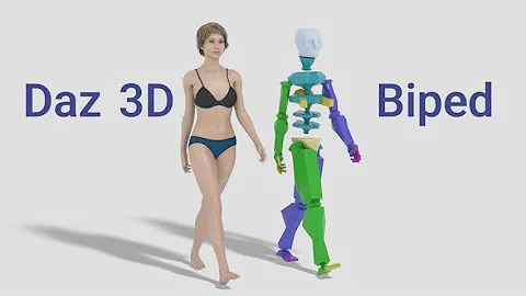 Daz Studio (Daz3D) and 3D Max animation. [Walking loop]