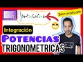 ✅INTEGRALES DE POTENCIAS TRIGONOMÉTRICAS(potencia par e impar) | SUPER FÁCIL❗️😎💯| Cálculo Integral