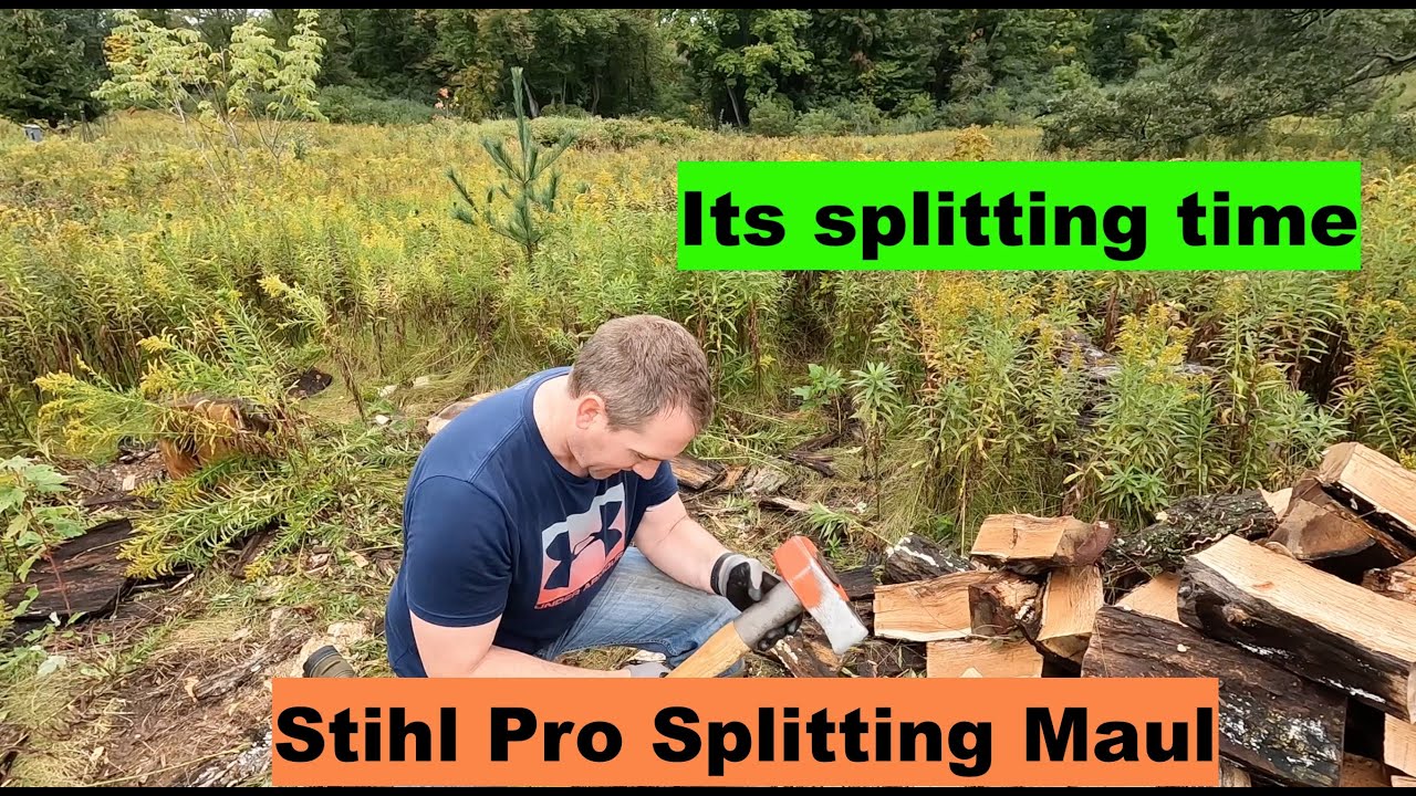 Firewood Splitting in Fall - Stihl Pro Splitting Maul Review - YouTube