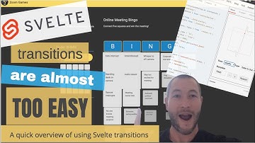 Svelte Basic Transitions | Staggered Bingo Board Rendering Effects