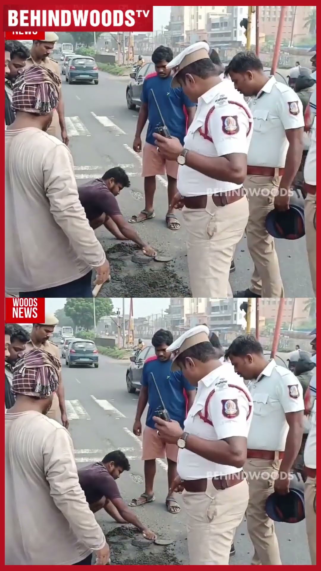'தம்பி, Cement கொண்டு வா...எப்படி இனிமே Accident ஆகுதுனு பார்க்குறேன்..' ? Traffic Police செஞ்ச உதவி