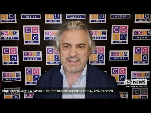 CGIA, ZABEO: «118MILA FAMIGLIE VENETE IN POVERTA' ENERGETICA»  | 23/09/2023