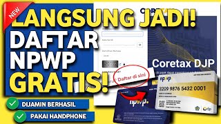 CARA MEMBUAT NPWP ONLINE LEWAT CORETAX TERBARU 2026 GRATIS LEWAT HP
