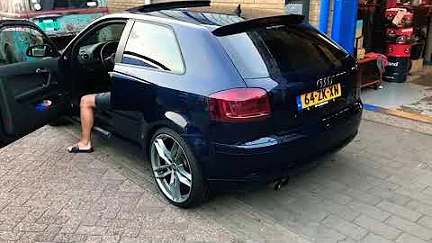audi a3 3.2 285hp r32 loud hardcut rev limiter bangs