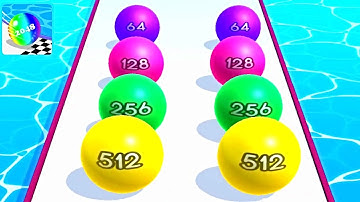 Faster Run 2048 - Ball game 3D ! All Levels Gameplay Part 94 android,ios
