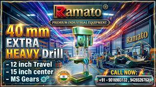 40mm Heavy Duty Pillar Drilling Machine, Drill Press | 12” Travel | Made in India #drillmachine
