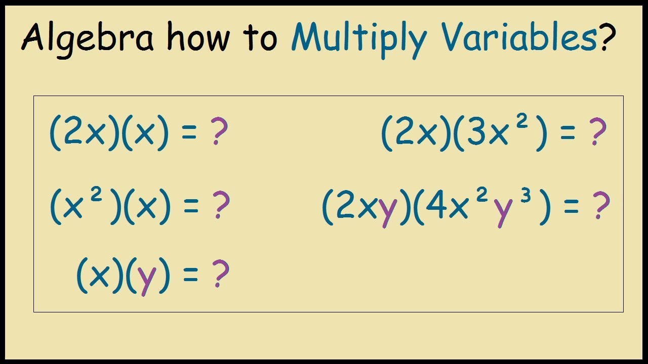 What Is 2X Times X In Algebra? Multiplying Variables