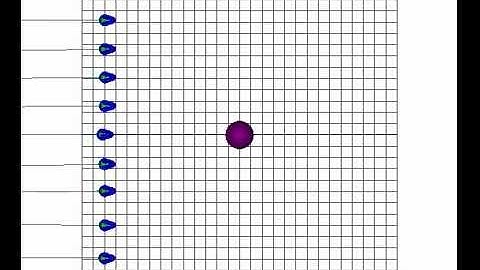 9 Robots Column Formation vs Wall Obstacle - Simulation - Obstacle View