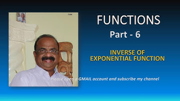 INVERSE OF EXPONENTIAL FUNCTION