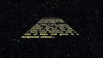 Tumult Hype - Star Wars Inspired Text Crawl