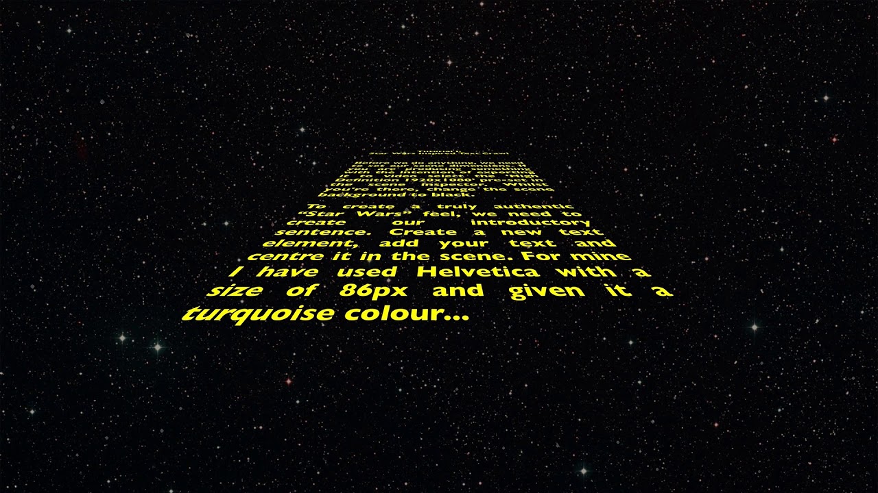 Tumult Hype - Star Wars Inspired Text Crawl