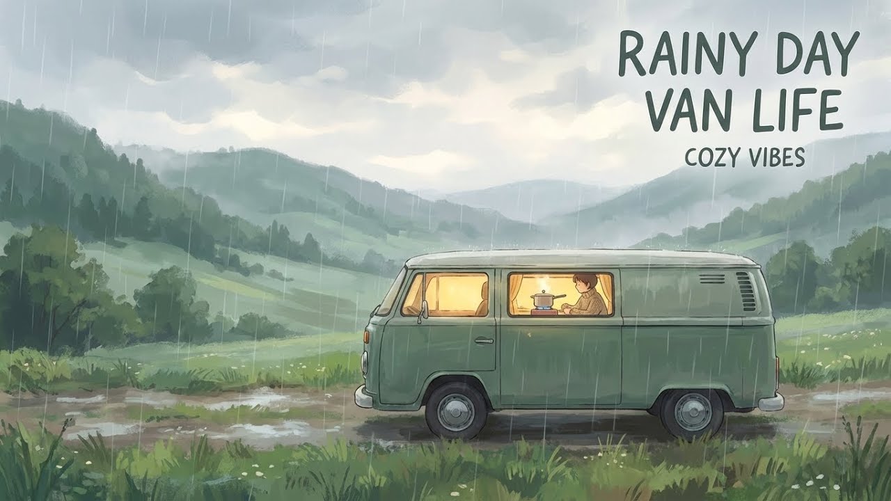 Rainy Afternoon in Countryside Van 🚐🥘 | Ghibli Style