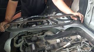 ＫＤＨ２０１Ｖ　ハイエース の ファンベルト Ｖベルト 交換  方法 動画 になります  レジアスエース KDH201　HIACE　TOYOTA