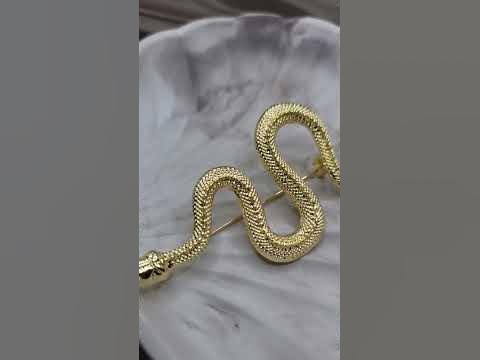 Брошь Золотая змея - YouTube