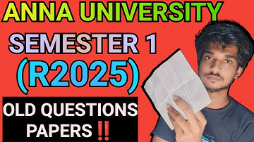 Anna University 1st Semester (R2025) Old Question Papers‼️#annauniversity #regulation2025 #r2025 #au