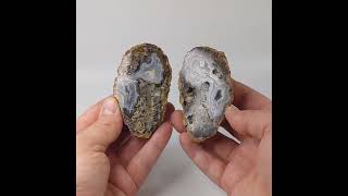 Video: Pair of agate slices, Turkey, 212 grams