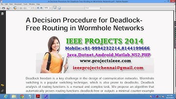 A Decision Procedure for Deadlock Free Routing in Wormhole Networks