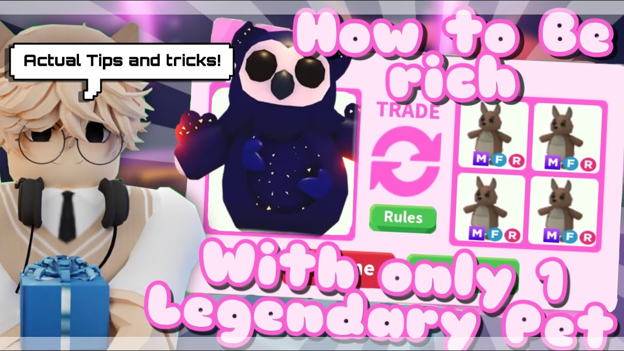 🤫🌙HOW TO BE RICH WITH ONLY *ONE* LEGENDARY PET⭐️ in adoptme roblox