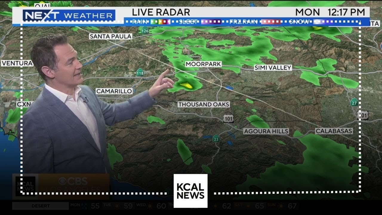 Scattered showers expected in SoCal throughout the day - YouTube