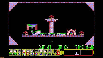 Lemmings (1991) - Tricky - Level 26 - I have a cunning plan