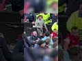 West Ham players jump into chaotic crowd to defend family and friends