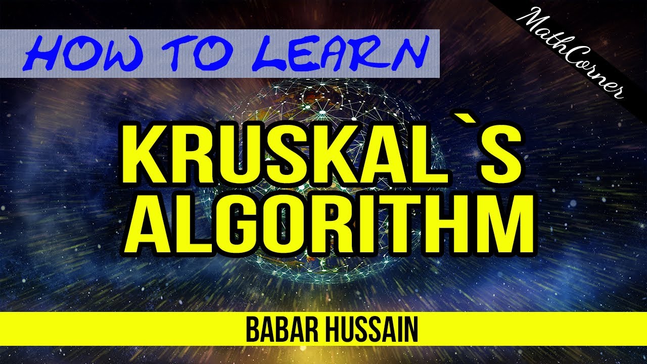 Kruskal`s Algorithm | Construct MST by Babar Hussain - YouTube