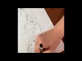 横描きトップレスで横たわる女の子(画面を回転できませんでした)