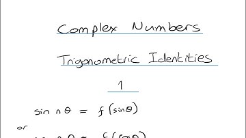 FM13 - Complex numbers 4a - Trig identities 1