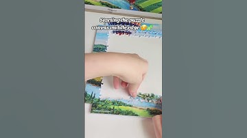 Starting the puzzle canvas middle edge. 😌🧩 #piecerelax #puzzlecanvas