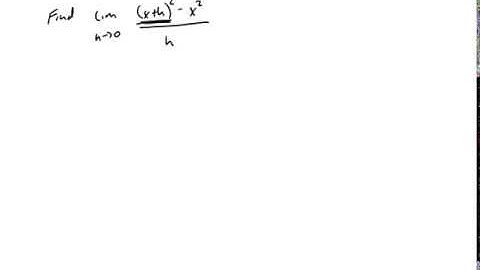 Difference Quotient to Find Limit
