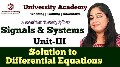 SS61: Solution to Differential Equations and System Behaviour